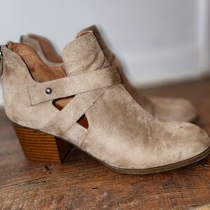 Tan Suede Booties